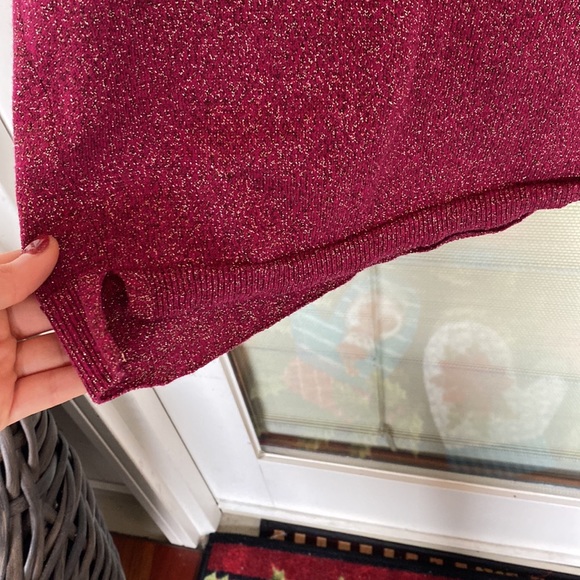 A New Approach a.n.a Size Petite Medium Pink Sparkly Sweater - Picture 13 of 17